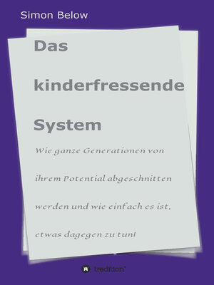 cover image of Das kinderfressende System